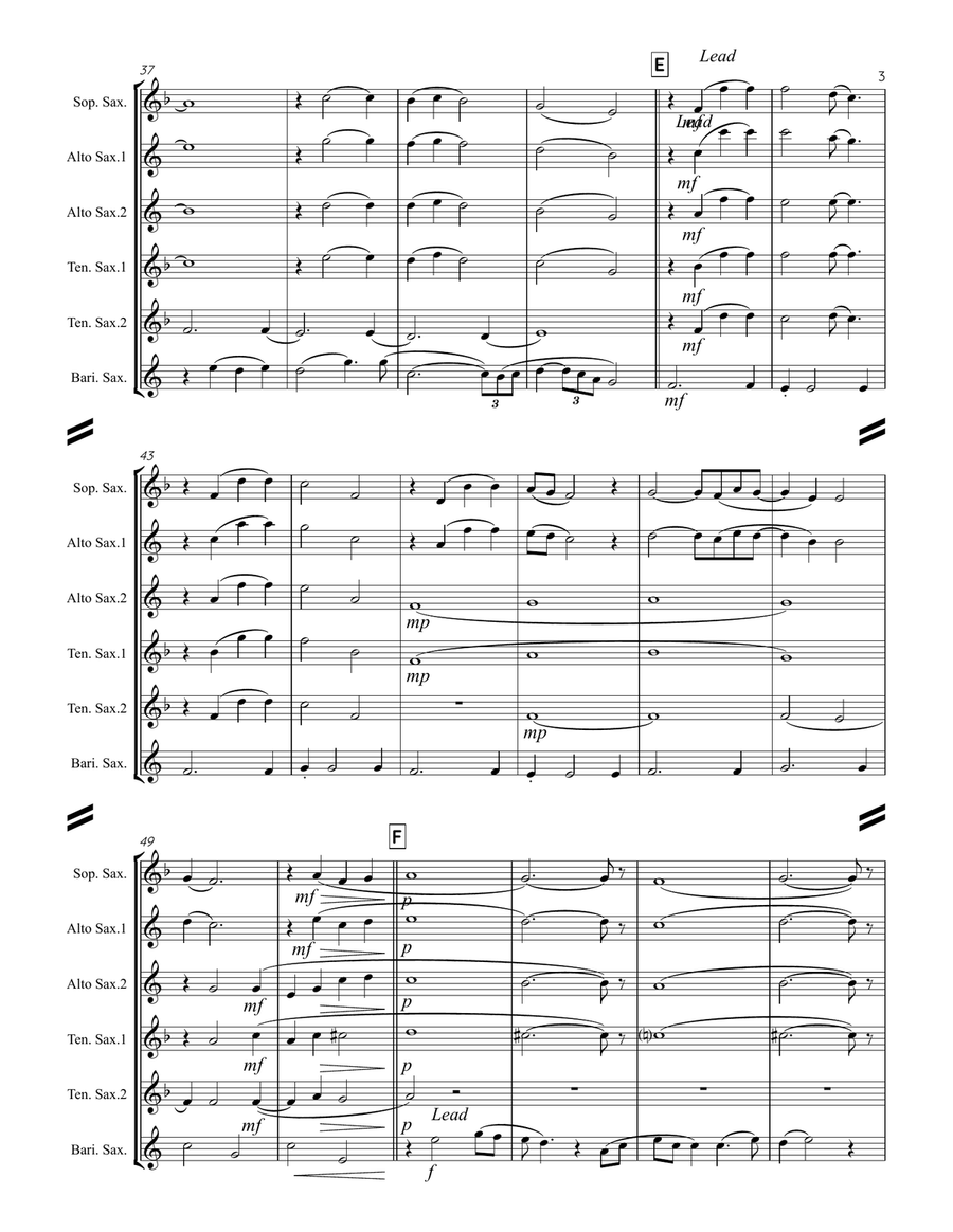 Where Are You Christmas? Saxophone Quintet scores gallery preview page 4