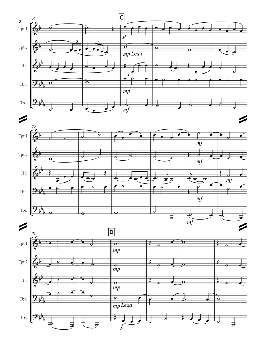 Where Are You Christmas? Brass Quintet scores gallery preview page 3