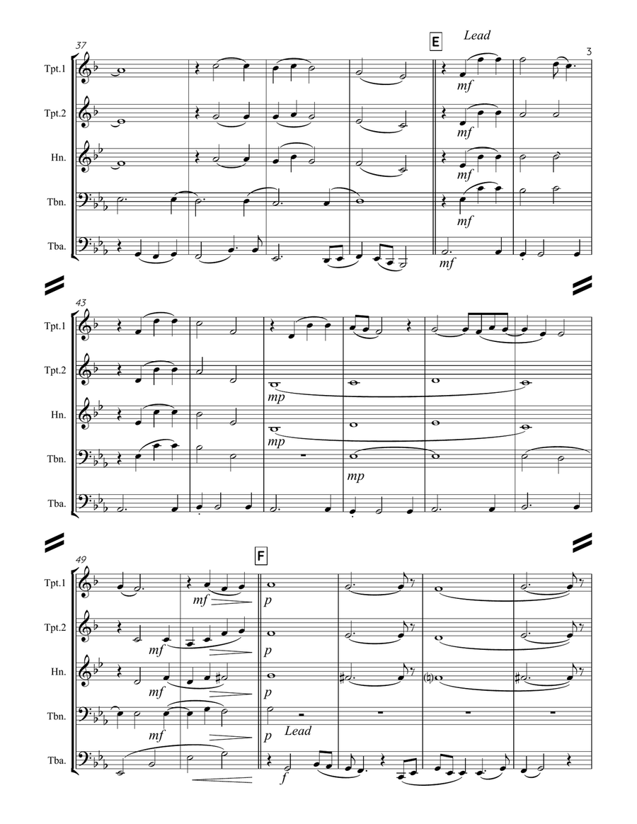 Where Are You Christmas? Brass Quintet scores gallery preview page 4