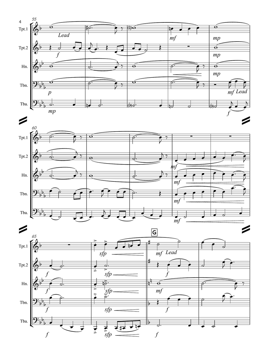Where Are You Christmas? Brass Quintet scores gallery preview page 5