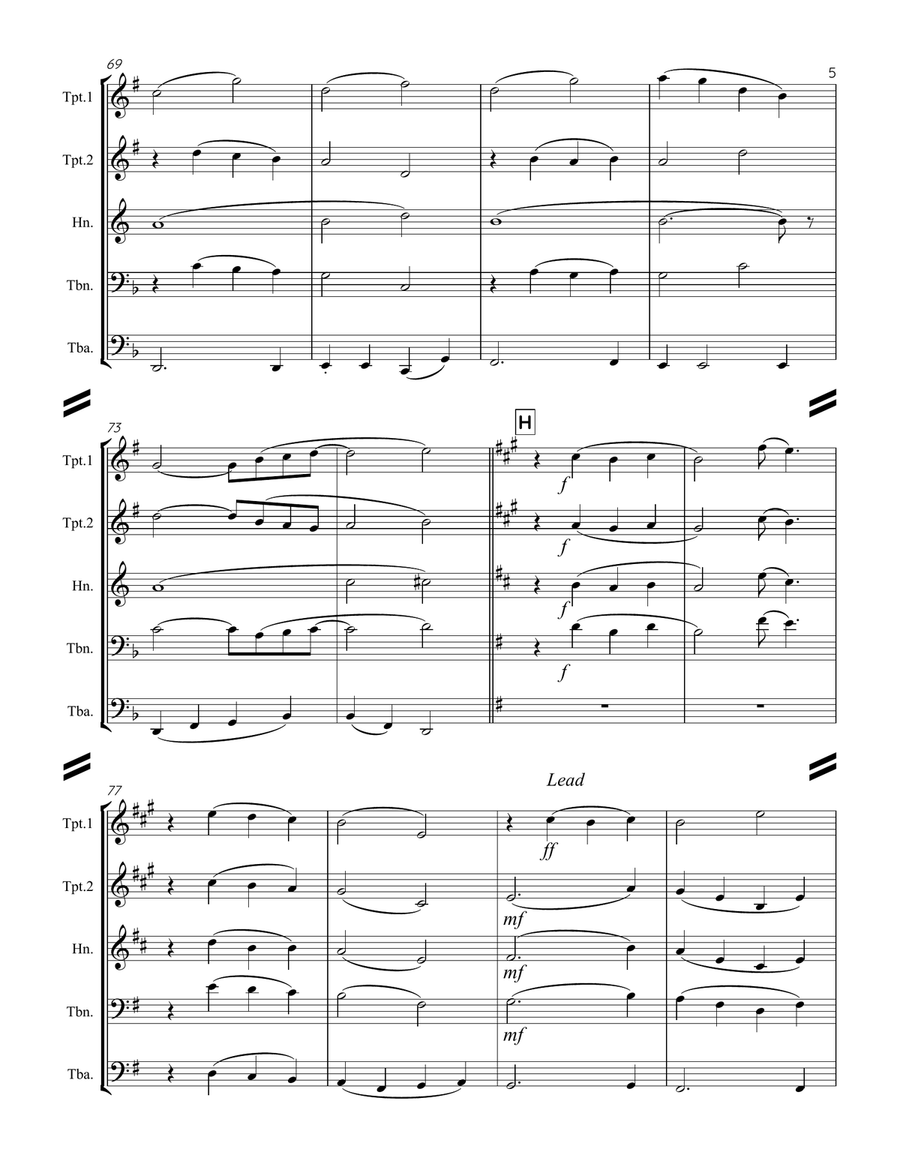 Where Are You Christmas? Brass Quintet scores gallery preview page 6