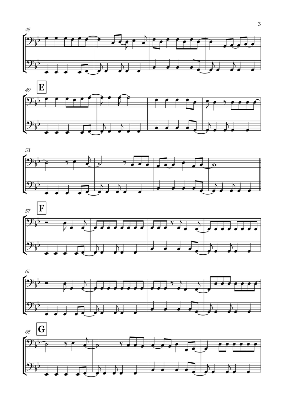 Viva La Vida Viva La Vida Trombone Duet scores gallery preview page 3