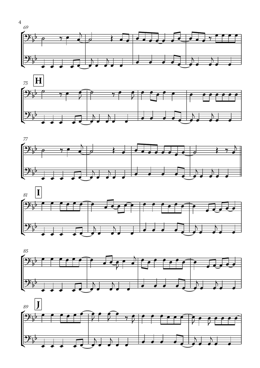 Viva La Vida Viva La Vida Trombone Duet scores gallery preview page 4