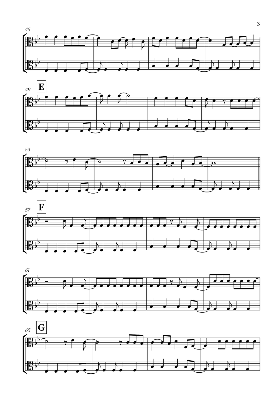 Viva La Vida Viva La Vida String Duet scores gallery preview page 3