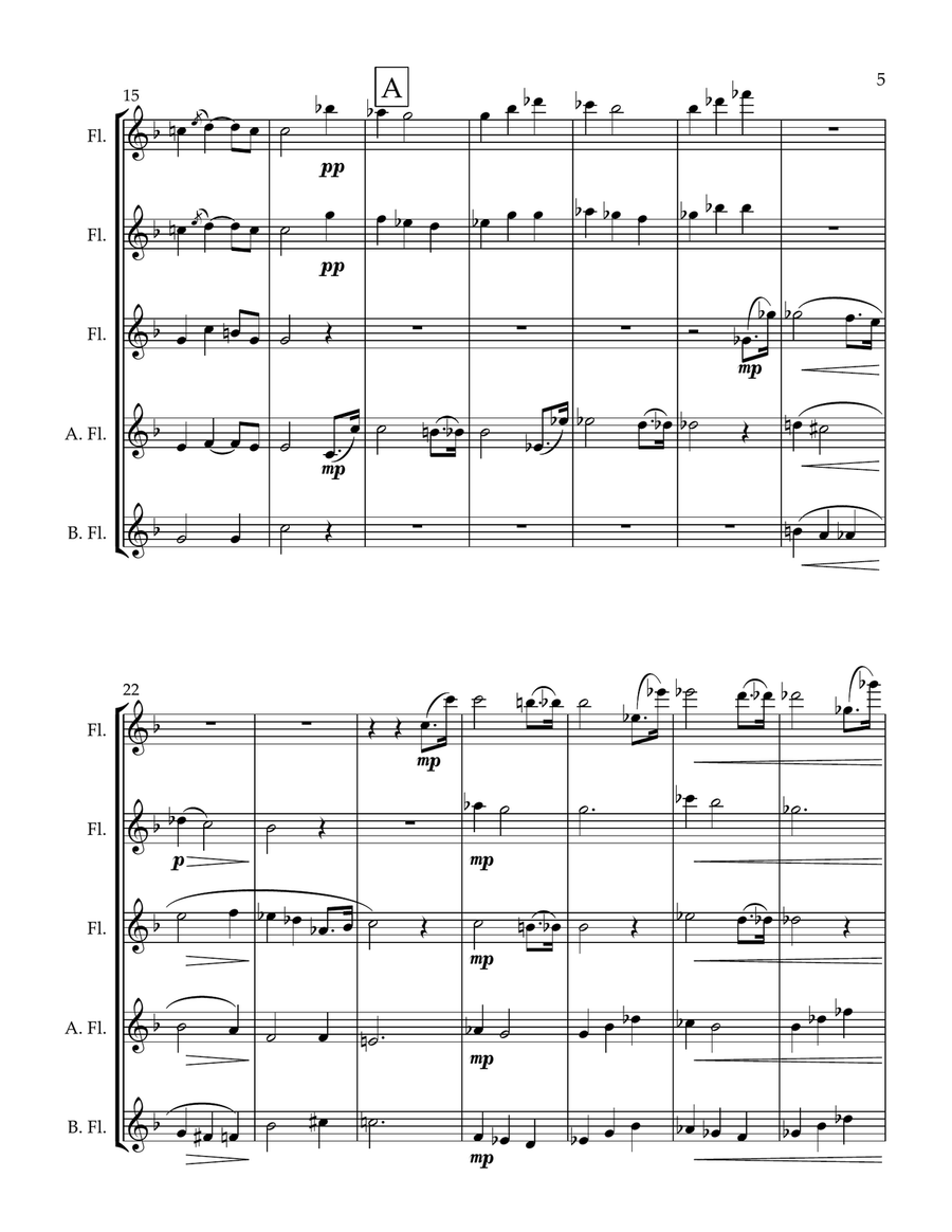 Pilgrims Chorus from Tannhauser Woodwind Quintet scores gallery preview page 5