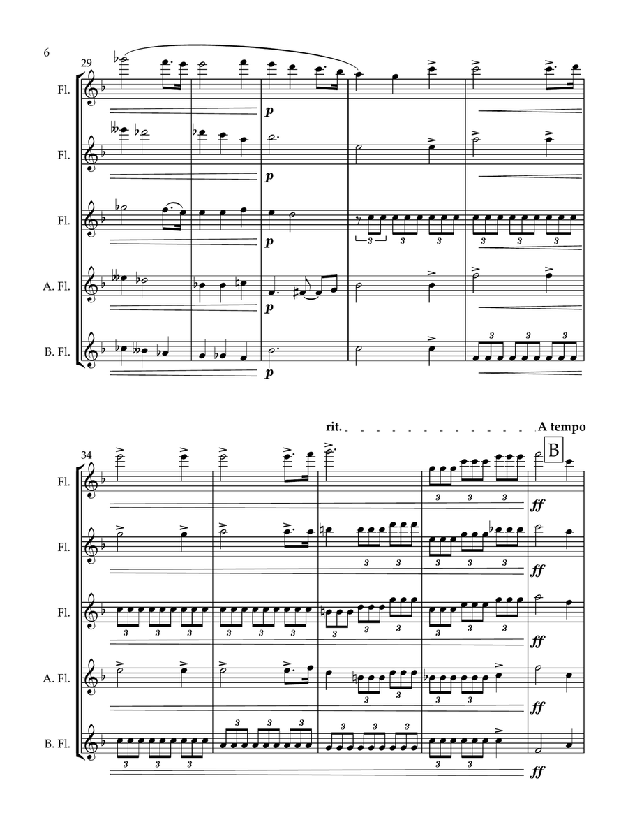 Pilgrims Chorus from Tannhauser Woodwind Quintet scores gallery preview page 6