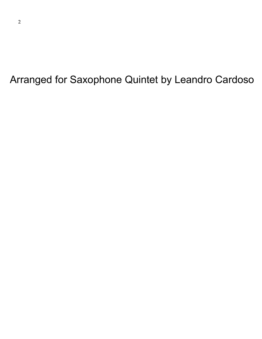 Pilgrims Chorus from Tannhauser Saxophone Quintet scores gallery preview page 2
