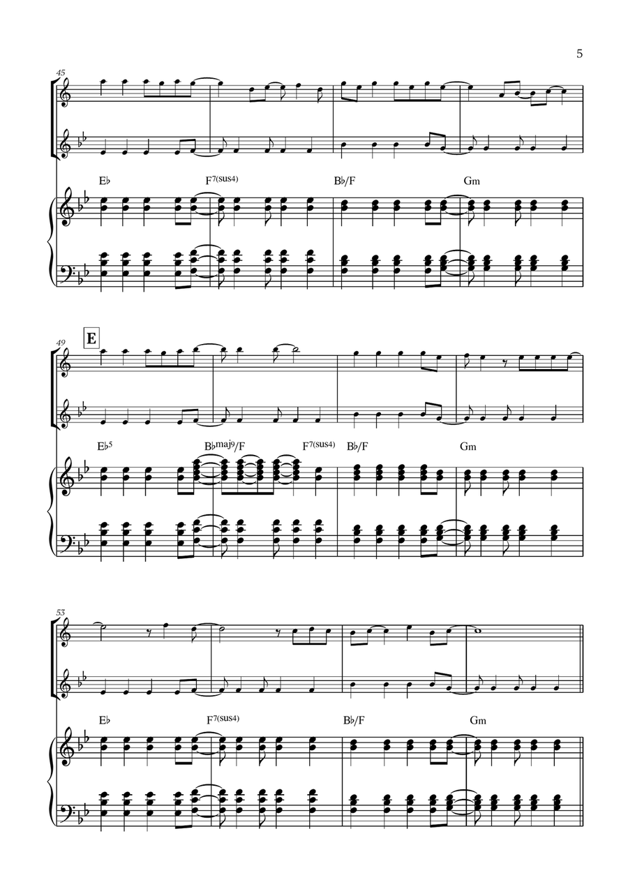 Viva La Vida Viva La Vida Woodwind Duet scores gallery preview page 5
