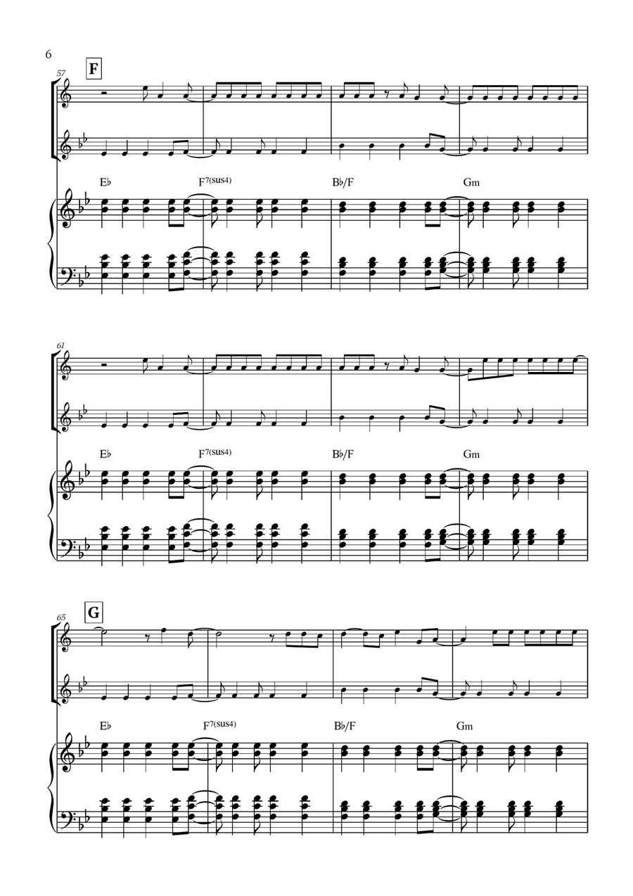 Viva La Vida Viva La Vida Woodwind Duet scores gallery preview page 6