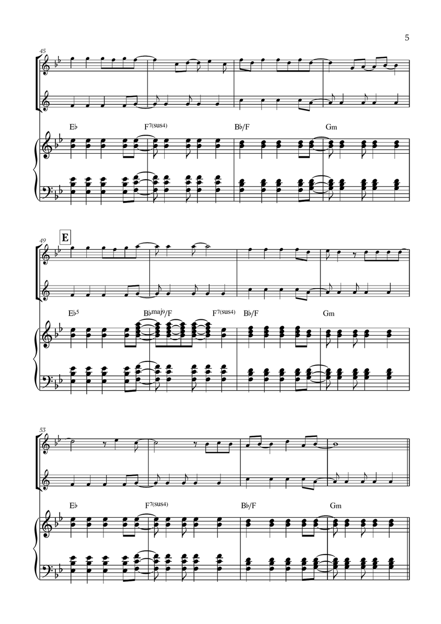 Viva La Vida Viva La Vida Woodwind Duet scores gallery preview page 5