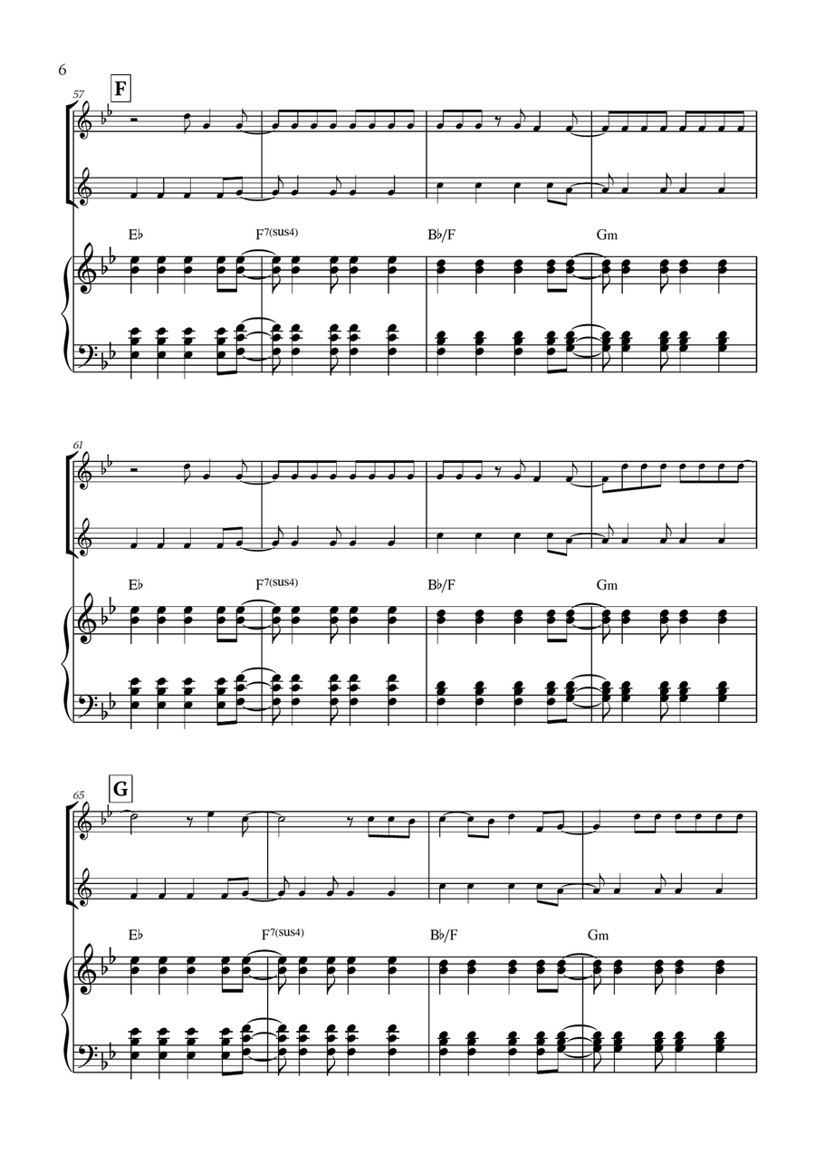 Viva La Vida Viva La Vida Woodwind Duet scores gallery preview page 6