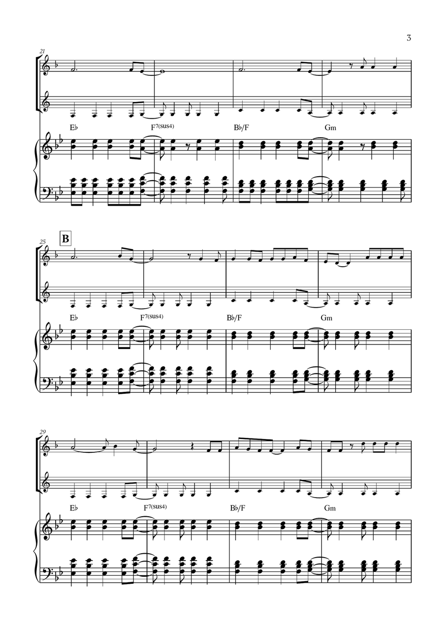 Viva La Vida Viva La Vida Woodwind Duet scores gallery preview page 3