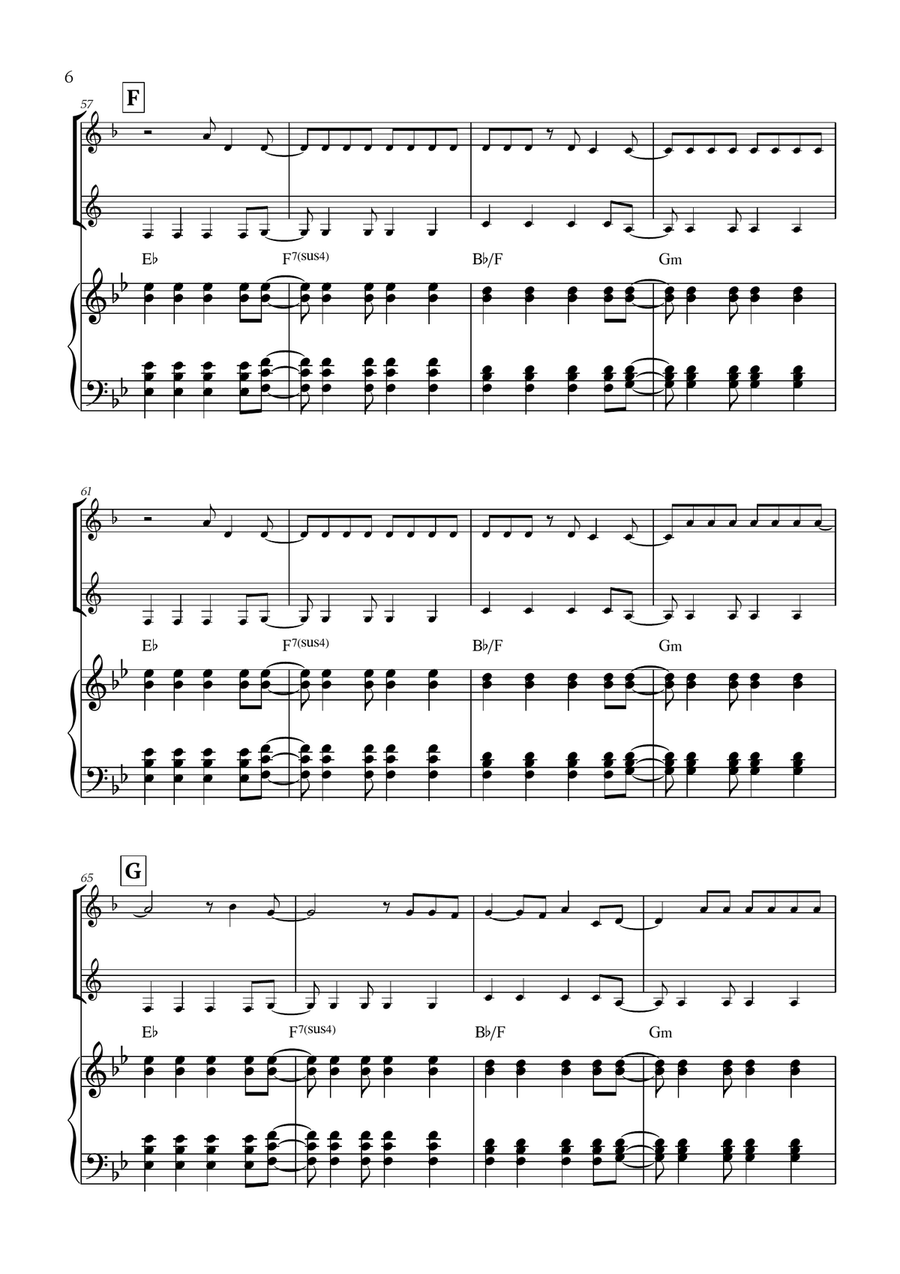 Viva La Vida Viva La Vida Woodwind Duet scores gallery preview page 6