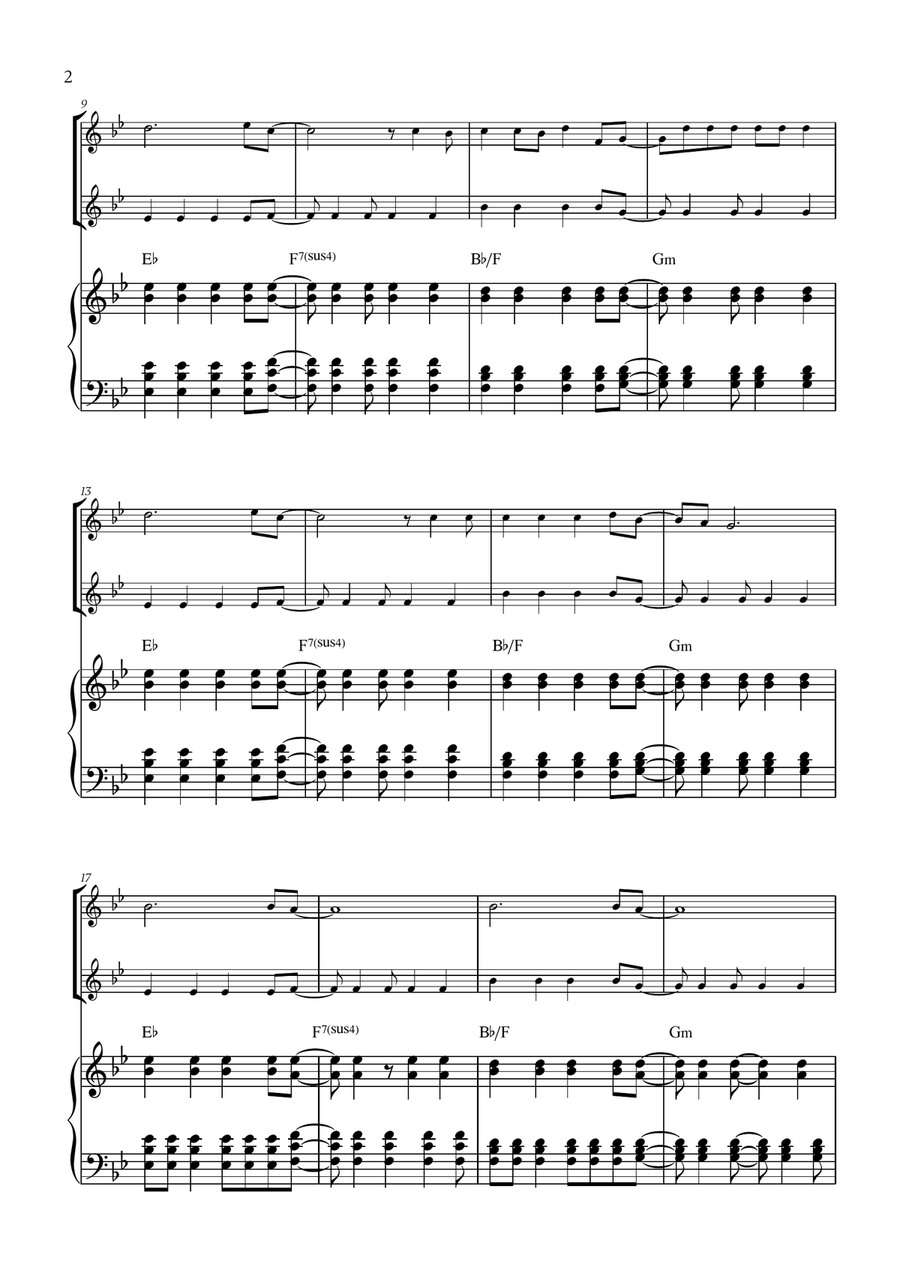 Viva La Vida Viva La Vida Woodwind Duet scores gallery preview page 2