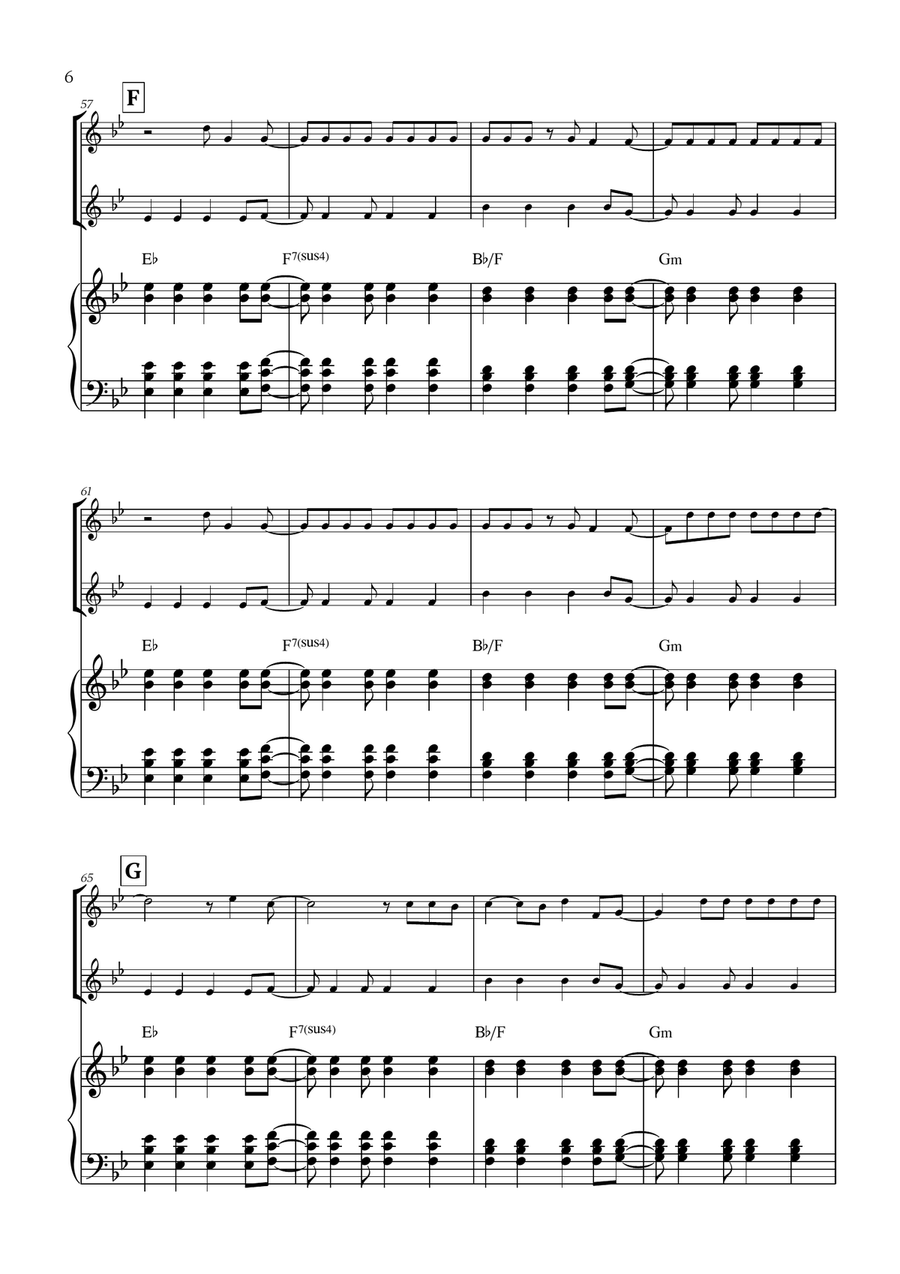 Viva La Vida Viva La Vida Woodwind Duet scores gallery preview page 6