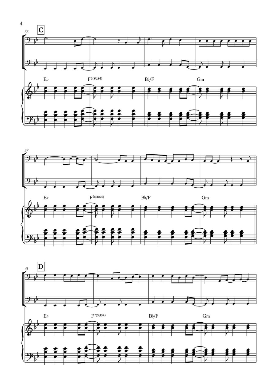 Viva La Vida Viva La Vida Trombone Duet scores gallery preview page 4