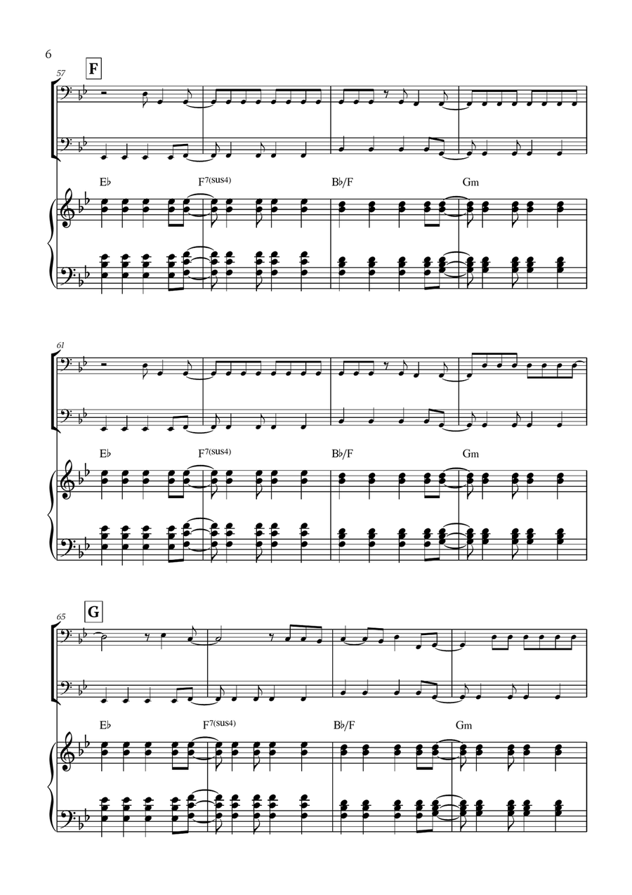 Viva La Vida Viva La Vida Trombone Duet scores gallery preview page 6