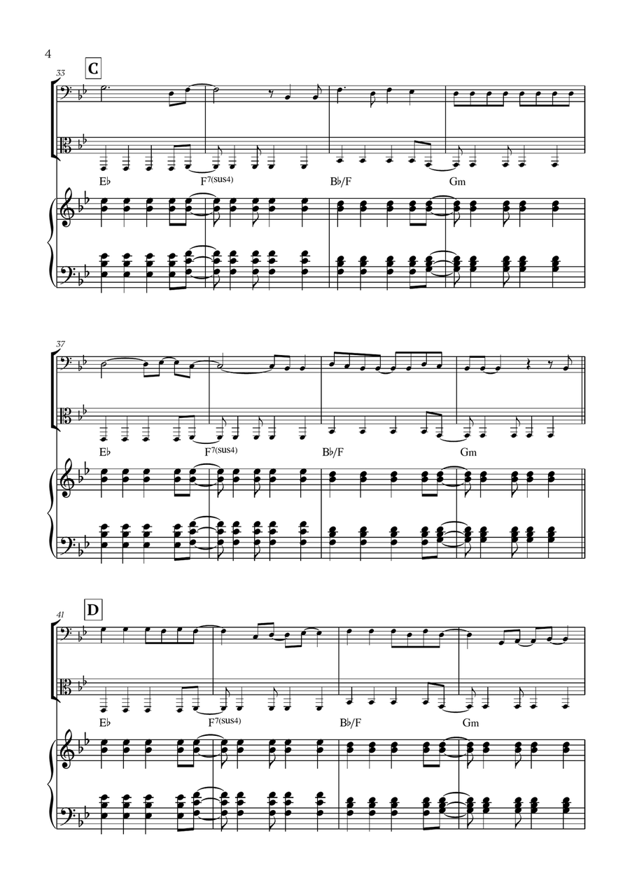 Viva La Vida Viva La Vida String Duet scores gallery preview page 4