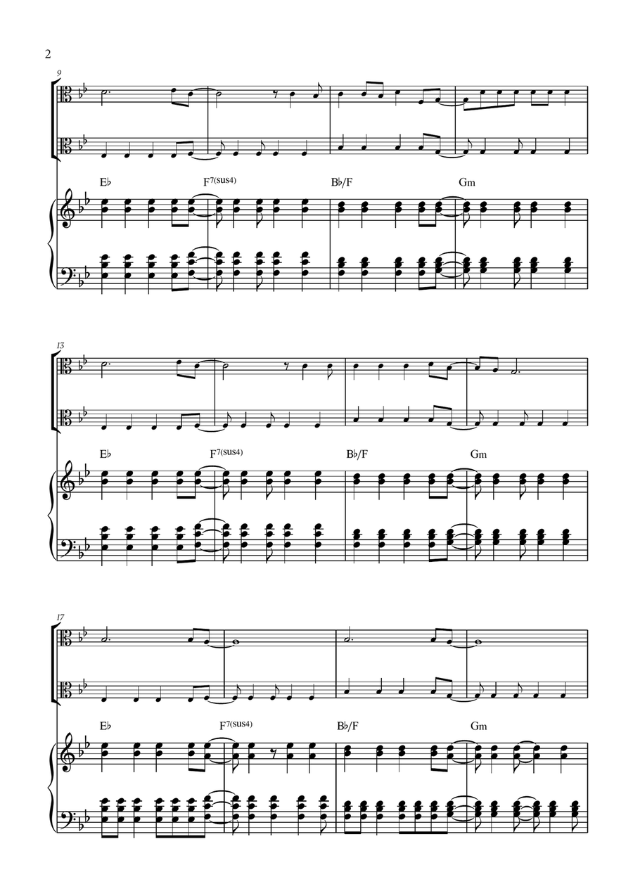 Viva La Vida Viva La Vida String Duet scores gallery preview page 2