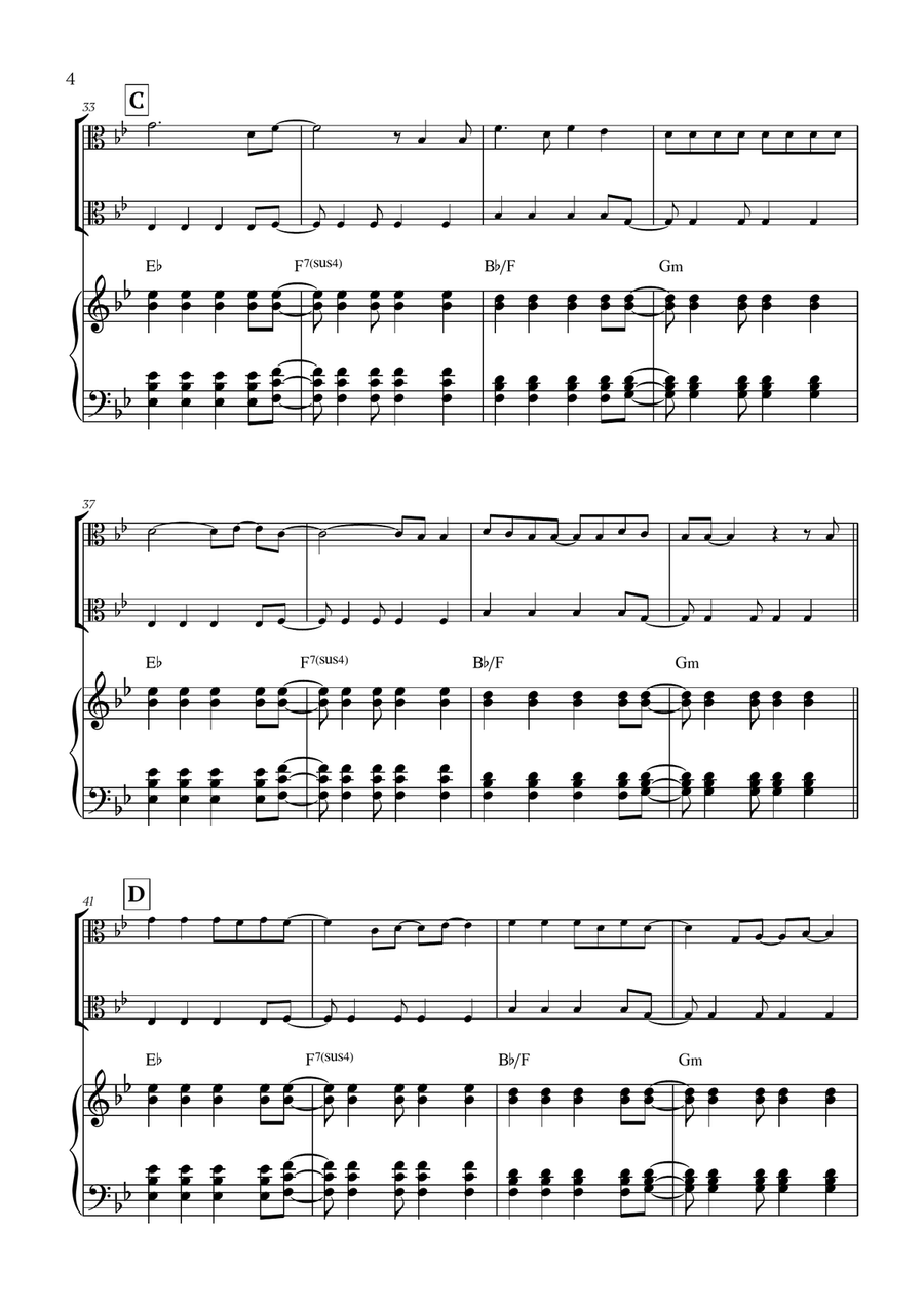 Viva La Vida Viva La Vida String Duet scores gallery preview page 4