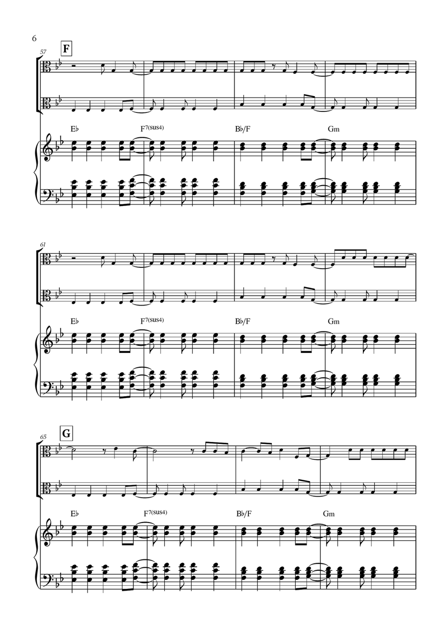 Viva La Vida Viva La Vida String Duet scores gallery preview page 6