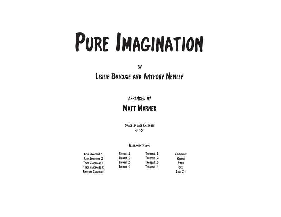 Pure Imagination Jazz Ensemble scores gallery preview page 1