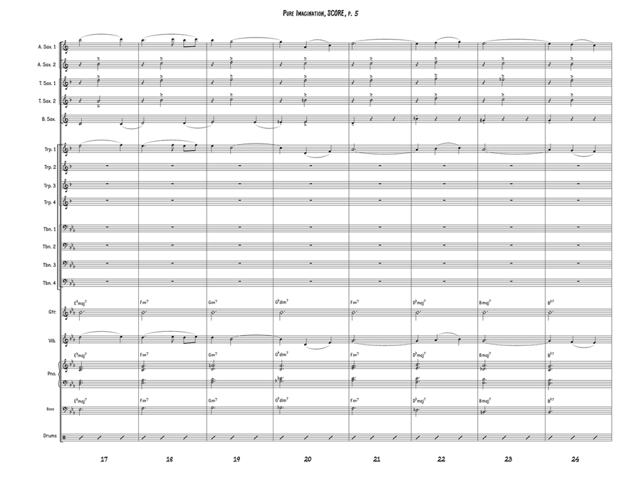 Pure Imagination Jazz Ensemble scores gallery preview page 5