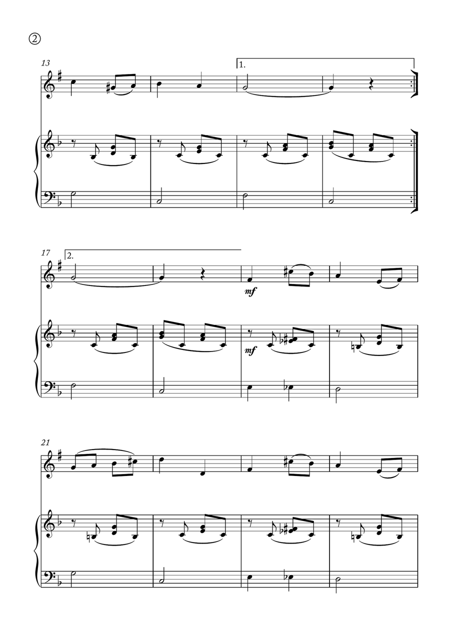 Melody in F Melody in F Chamber Music scores gallery preview page 2