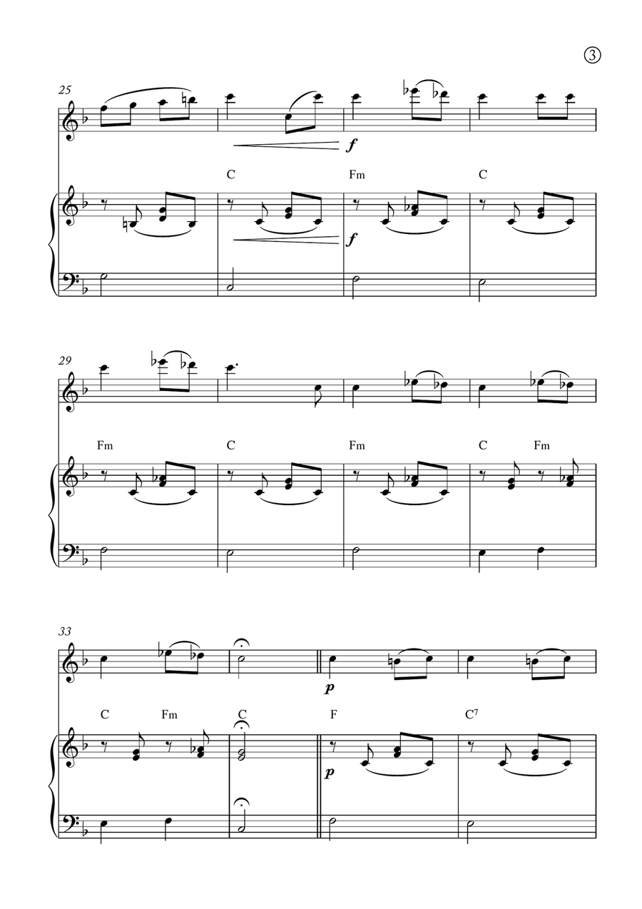 Melody in F Melody in F Chamber Music scores gallery preview page 3