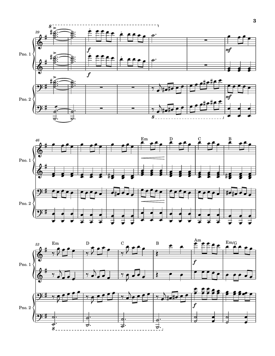 The Bell Carol 1 Piano, 4-Hands scores gallery preview page 3