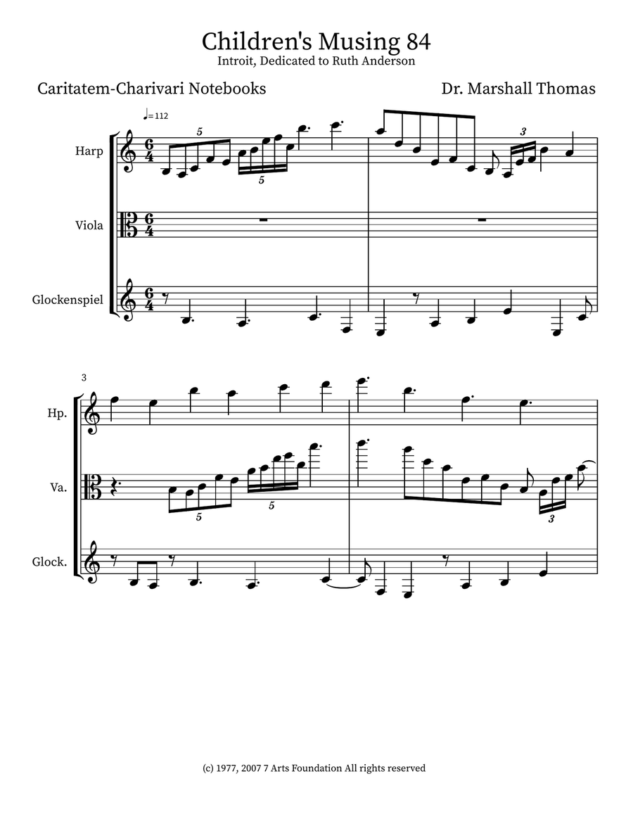 Children's Musing 84 Small Ensemble scores gallery preview page 1