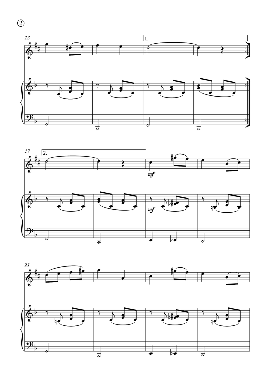 Melody in F Melody in F Chamber Music scores gallery preview page 2