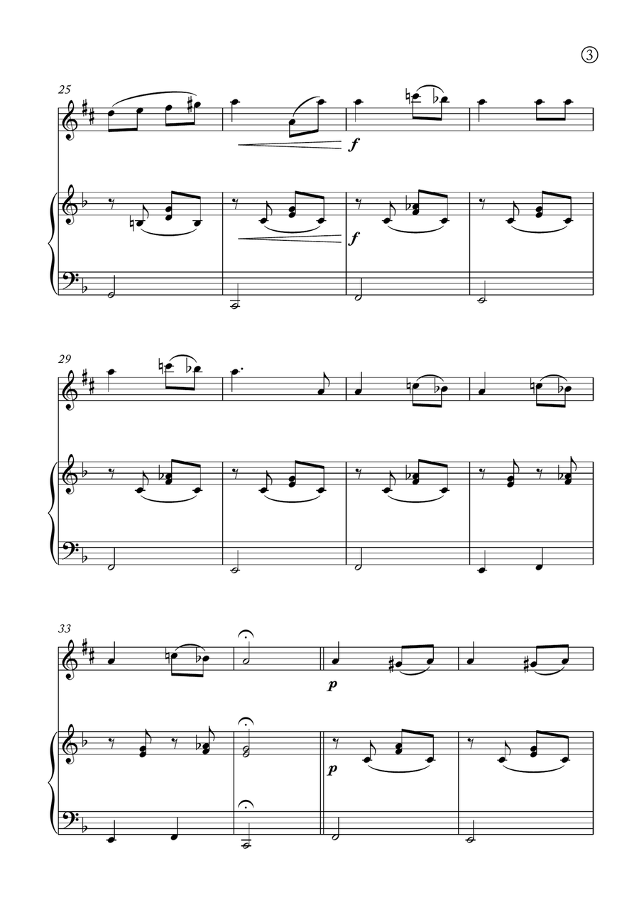 Melody in F Melody in F Chamber Music scores gallery preview page 3