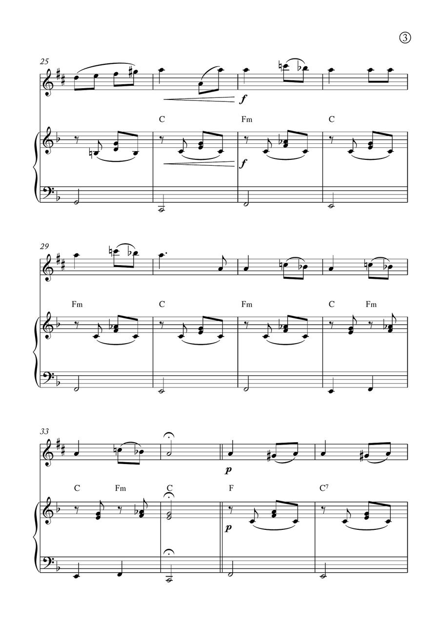 Melody in F Melody in F Chamber Music scores gallery preview page 3