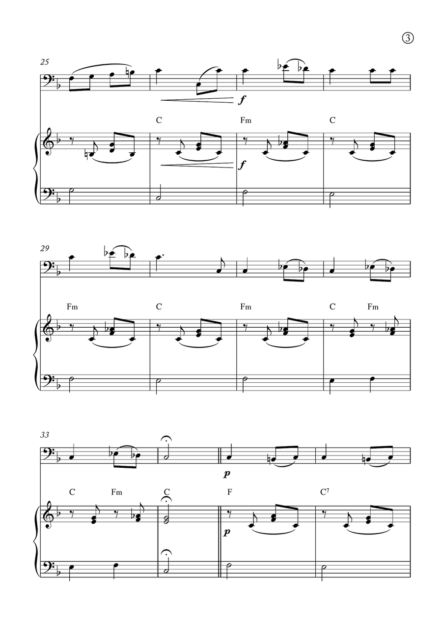 Melody in F Melody in F Chamber Music scores gallery preview page 3