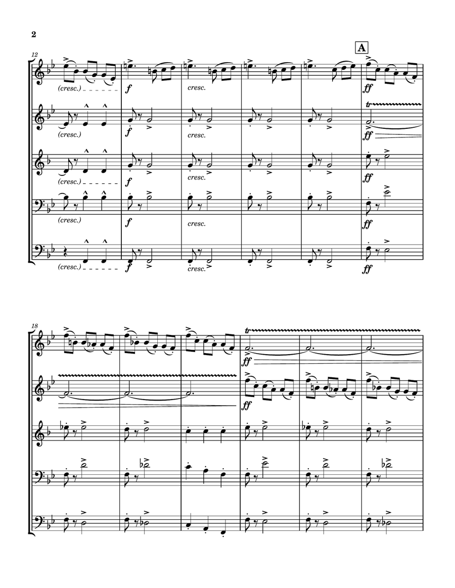 The Garland Waltz from Sleeping Beauty Brass Quintet scores gallery preview page 2