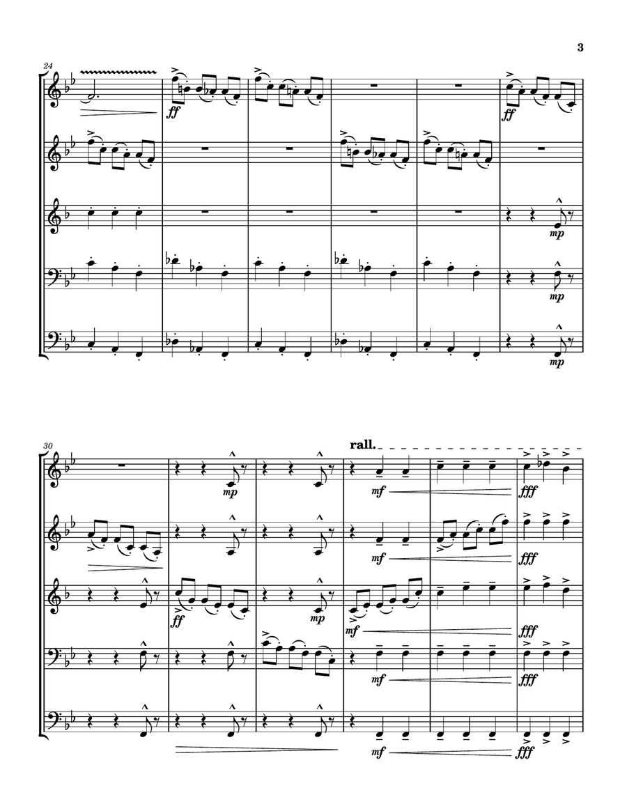 The Garland Waltz from Sleeping Beauty Brass Quintet scores gallery preview page 3