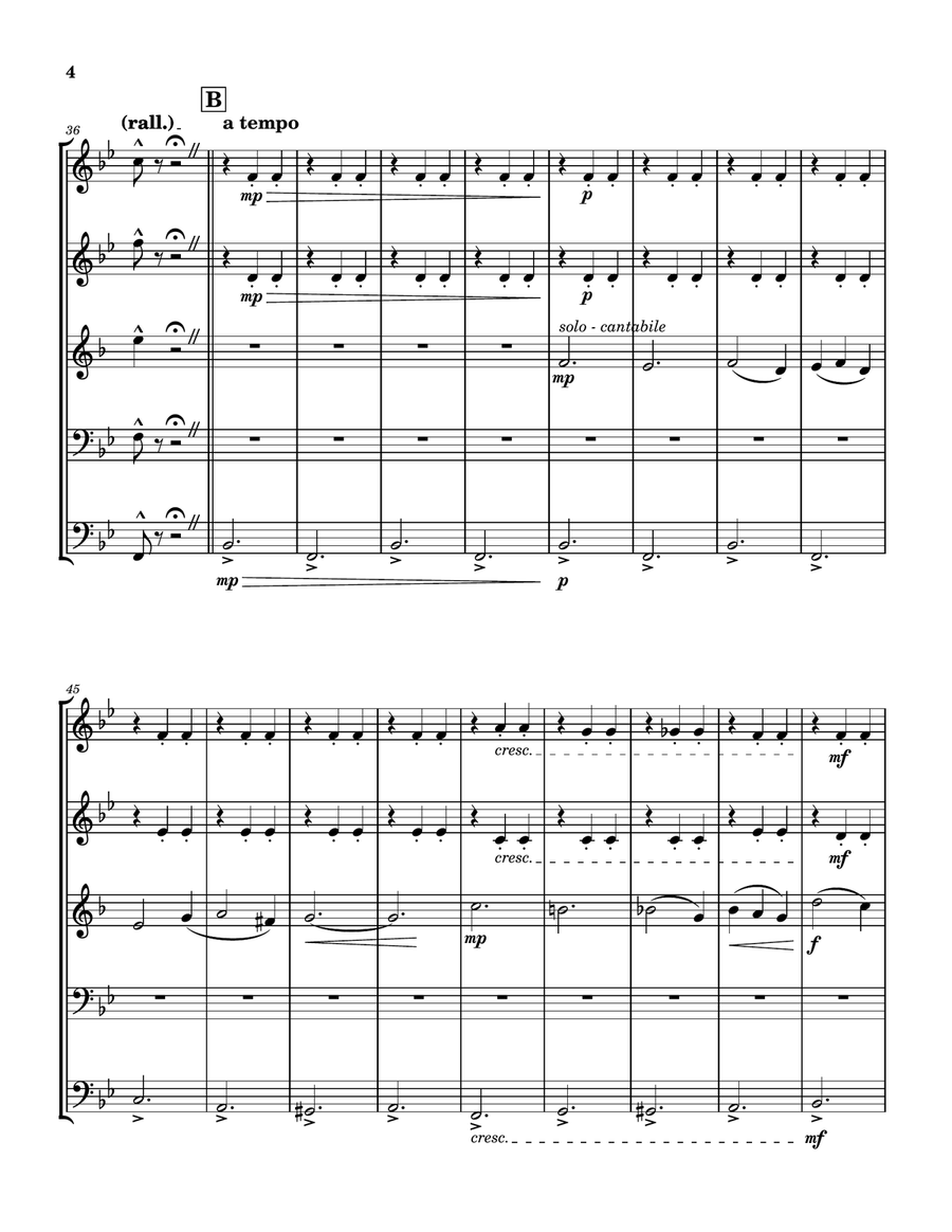 The Garland Waltz from Sleeping Beauty Brass Quintet scores gallery preview page 4