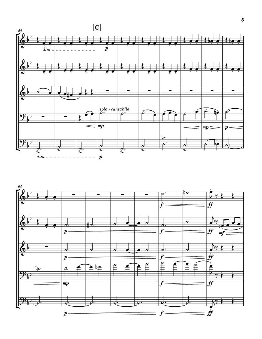 The Garland Waltz from Sleeping Beauty Brass Quintet scores gallery preview page 5