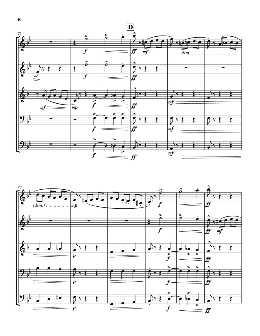 The Garland Waltz from Sleeping Beauty Brass Quintet scores gallery preview page 6