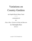 Variations on Country Gardens for Woodwind Quartet