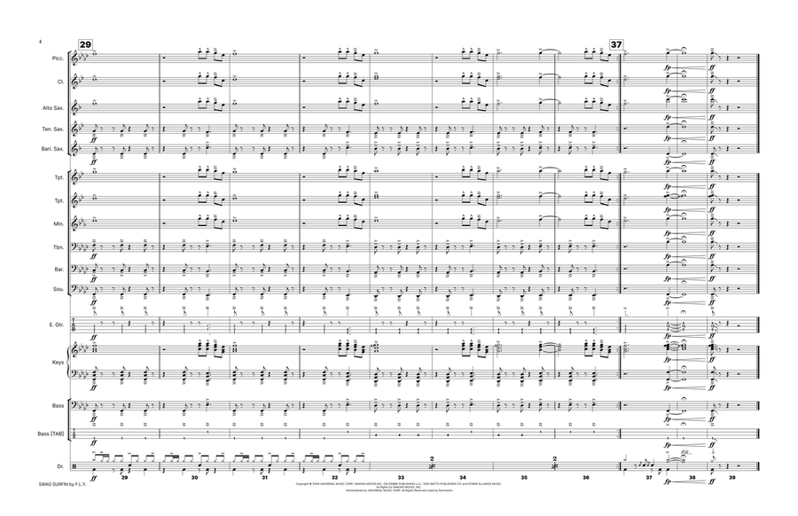 Swag Surfin' Swag Surfin' Marching Band scores gallery preview page 4