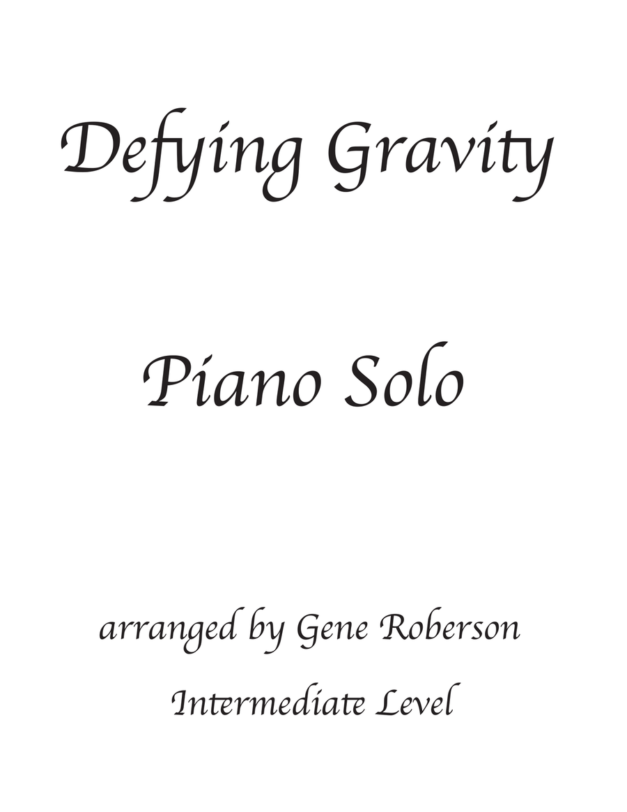 Defying Gravity Piano Solo scores gallery preview page 1