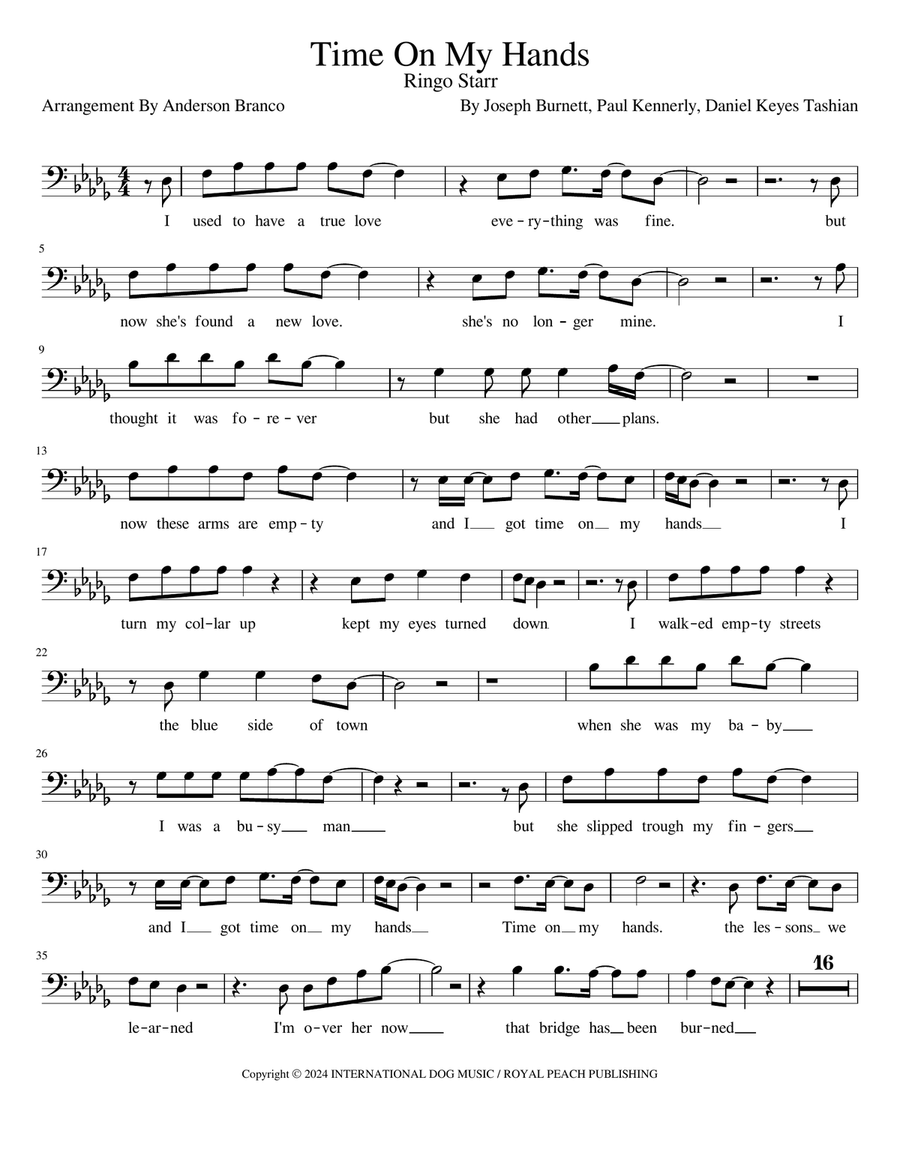 Time On My Hands Time On My Hands Baritone Horn TC scores gallery preview page 1