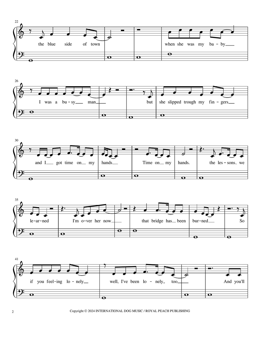 Time On My Hands Time On My Hands Piano, Vocal scores gallery preview page 2