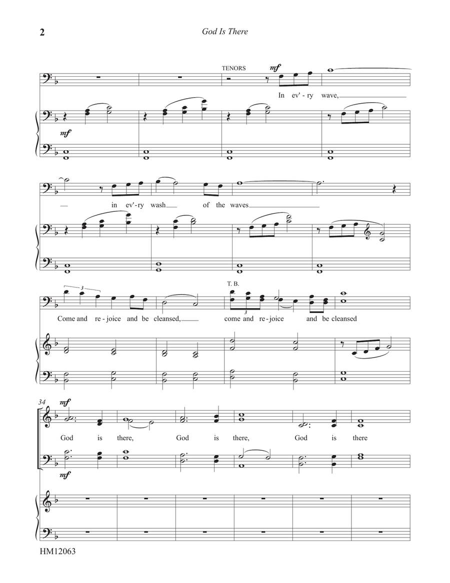 God Is There God Is There 4-Part scores gallery preview page 2