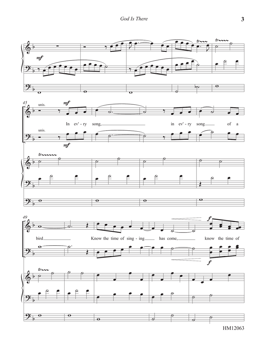 God Is There God Is There 4-Part scores gallery preview page 3