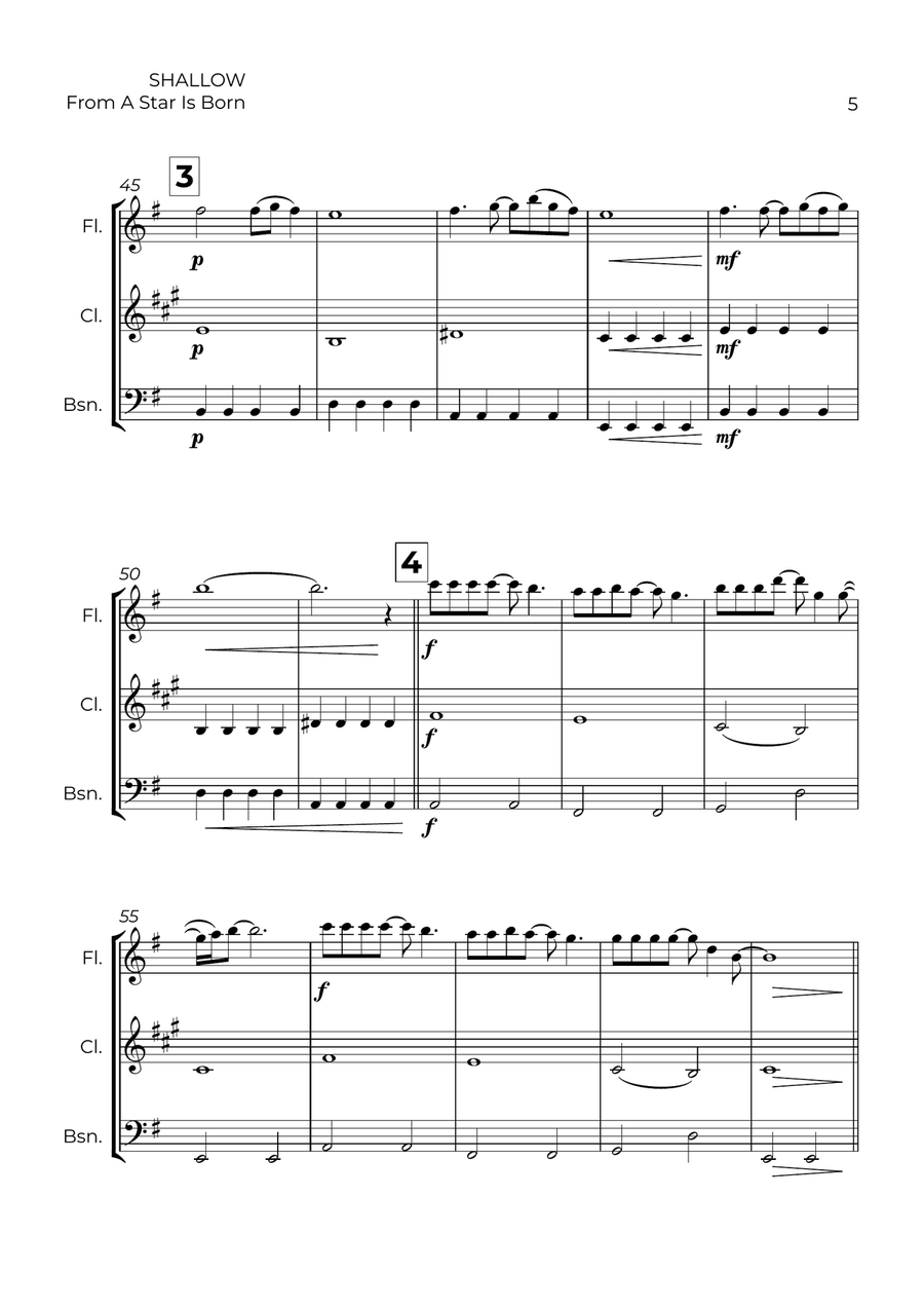 Shallow Shallow Woodwind Trio scores gallery preview page 5