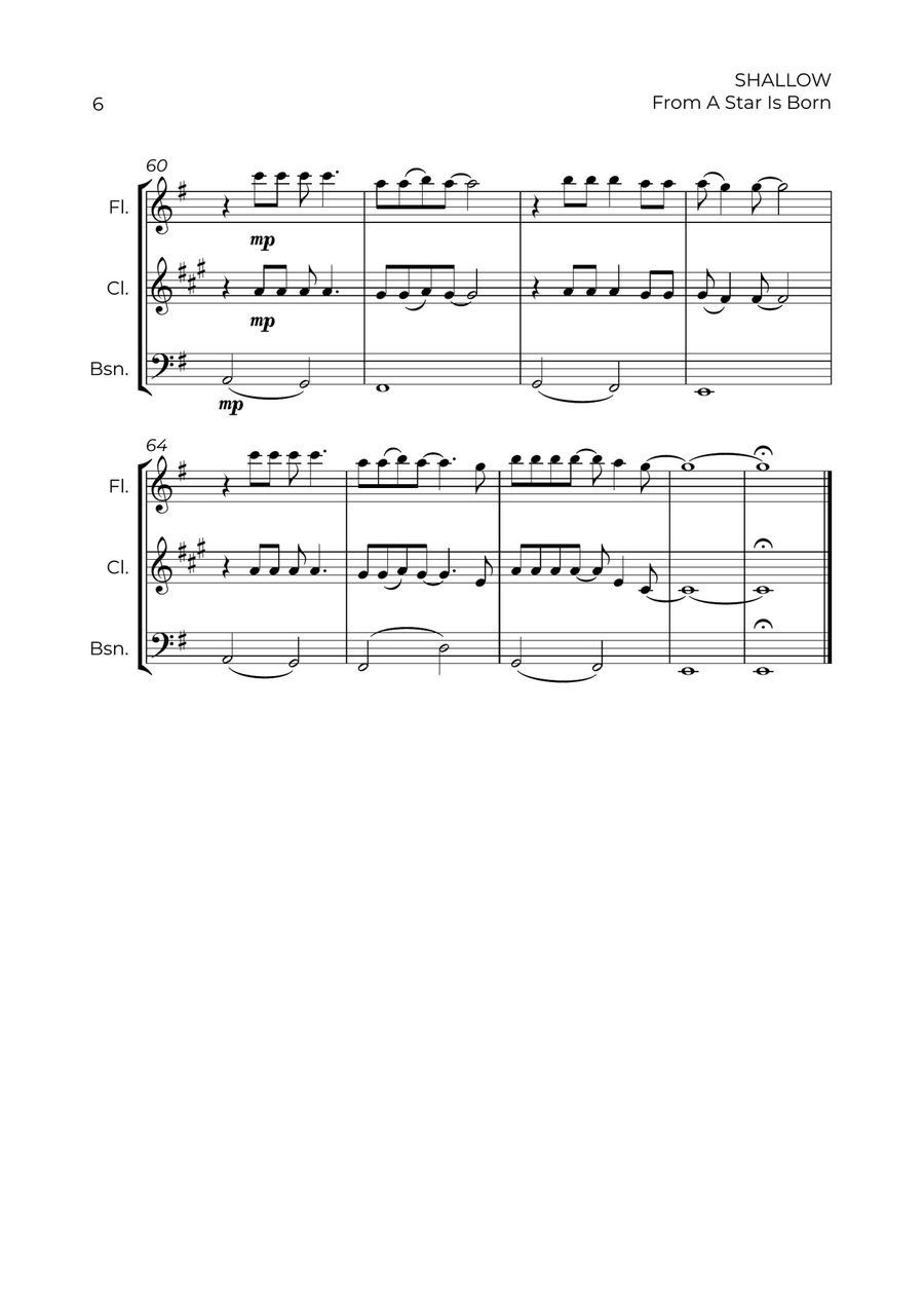 Shallow Shallow Woodwind Trio scores gallery preview page 6