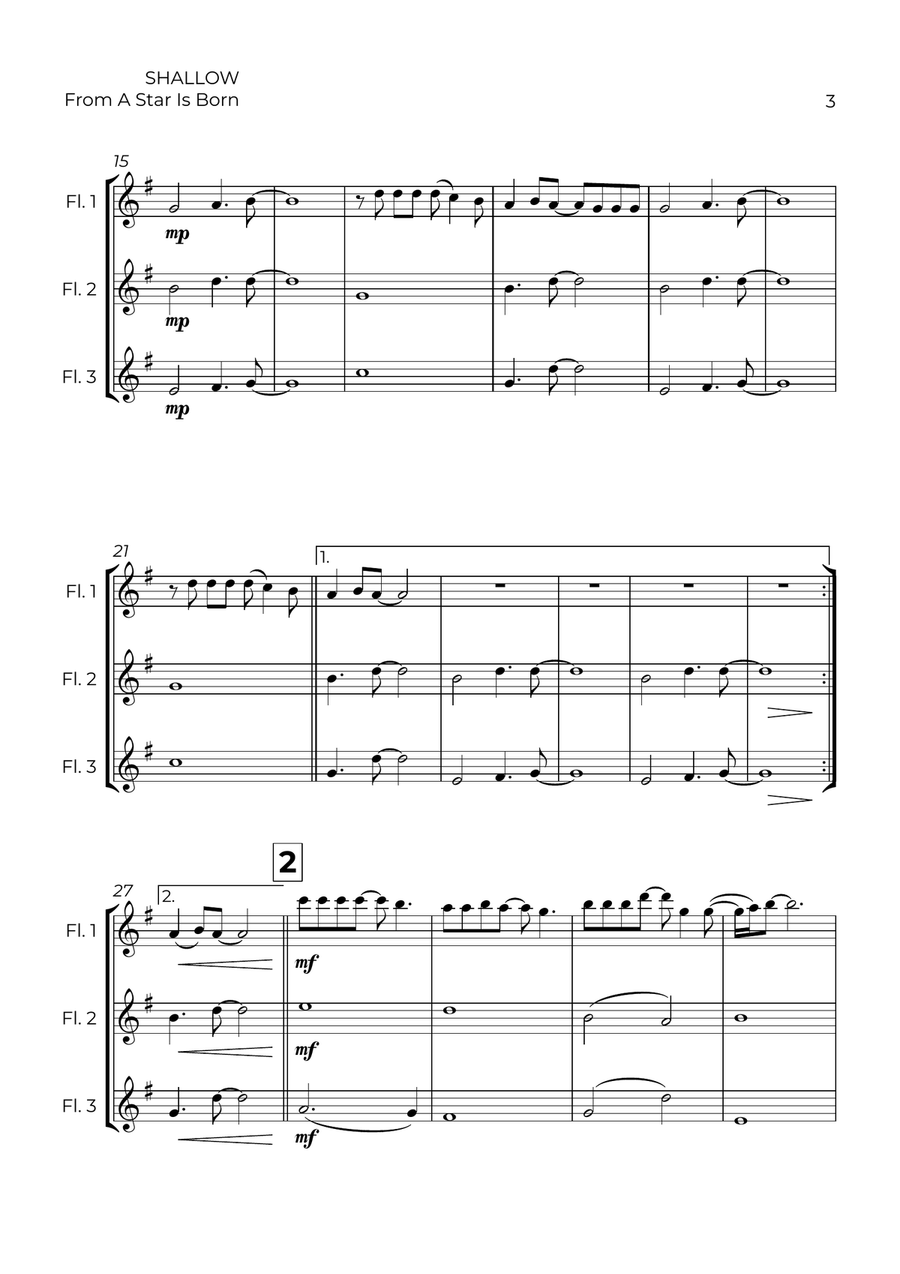 Shallow Shallow Flute Trio scores gallery preview page 3